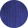 thumbnail image 1 of Ahgly Company Machine Washable Indoor Round Abstract Blue Contemporary Area Rugs, 6' Round, 1 of 4