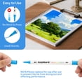 thumbnail image 5 of AnyMark 24 Colors Acrylic Paint Markers, Dual Tip Acrylic Paint Pens with Brush & Fine Tip, Premium Paint Markers for Coloring, Canvas, wood, Rock Painting, Glass, Pumpkins Kit DIY Craft, 5 of 7