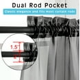 thumbnail image 4 of OVZME 42x96 Black Sheer Curtains 2 Pack, 96" Extra Long for High Ceiling Living Room, Light Filtering Rod Pocket Voile Curtain, Each 42"Wx96"L, 4 of 6