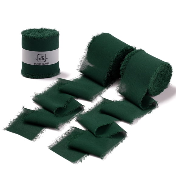 Cinta decorativa Doris Home, color verde oscuro, 5 cm x 19 m, paquete de 3