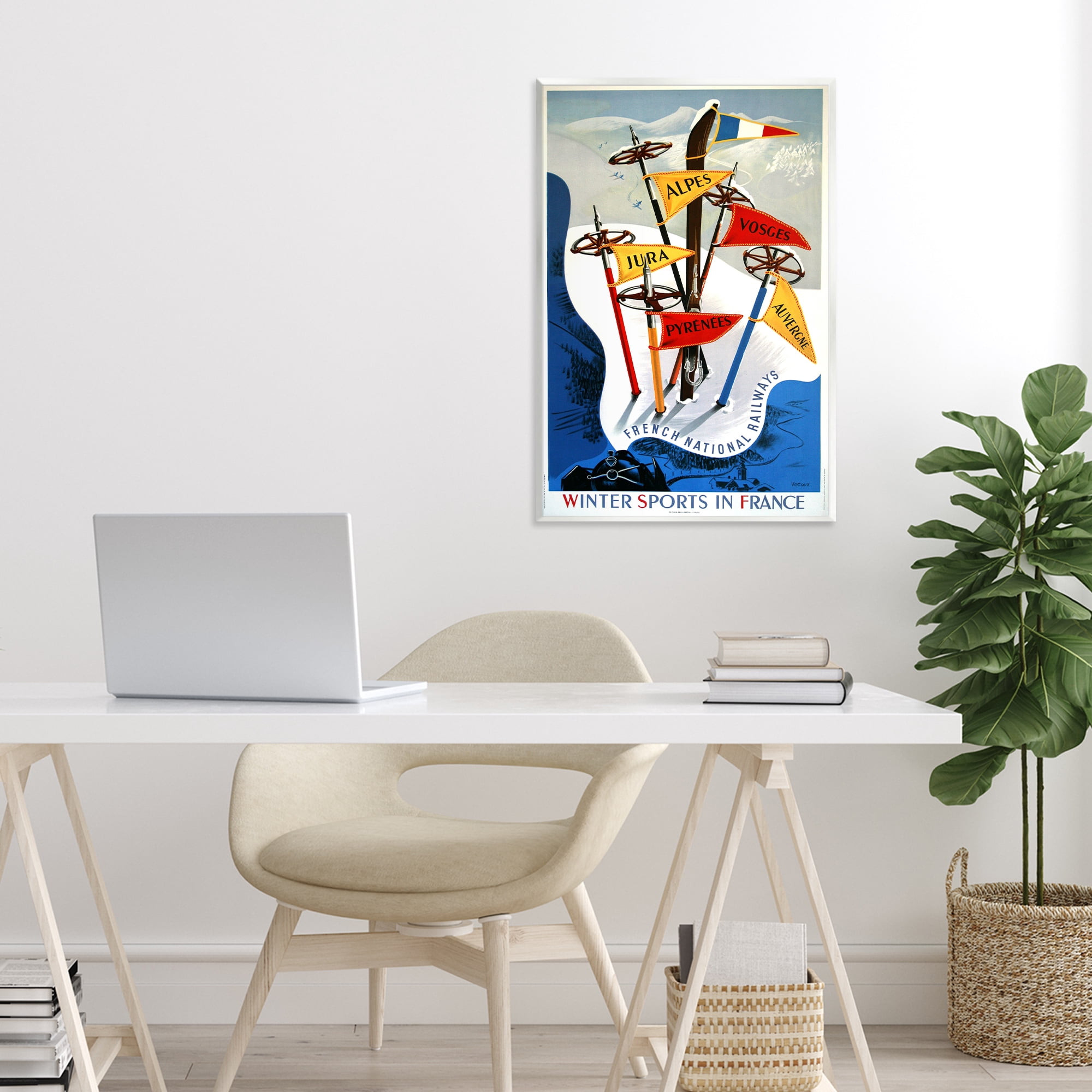 Stupell Industries Winter Sports In France Wall Plaque Art, design by Vintage Posters