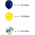 thumbnail image 2 of 12 Inch Navy Blue and Yellow Balloons with Confetti, for Wedding or Baby Shower Parties, Pack of 50, 2 of 6