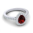 thumbnail image 3 of 1.35 Ct Natural Diamond Garnet Gemstone Sparkle Anniversary Ring for Women Solid 18K White Gold Size 8 by Diamond-Capitals, 3 of 8