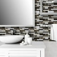 thumbnail image 3 of Peel and Stick Backsplash 12"x12" Marble Waterproof Backsplash Tile for Kitchen Subway Stone Self Adhesive Tile Sticker for Kitchen Bathroom Fireplace Laundry Room Gray, 3 of 8