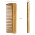 thumbnail image 5 of Onedor Handmade 100% Natural Green Sandalwood Wooden Comb for Men Hair, Beard, and Mustache Styling Pocket Comb With Leather Case (Short), 5 of 7