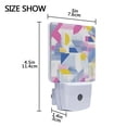 thumbnail image 4 of Yayeee LED Night Light for The Home Plug in With Light Sensors 2 Pack, Retro Simple Shapes, 4 of 6