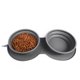 thumbnail image 3 of Cuencos para perros, comedero de viaje plegable de silicona para mascotas, a prueba de asfixia y escupitajos, 2 cuencos combinados para comida para perros y gatos, 3 of 5