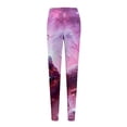 thumbnail image 5 of Gkeoshab Yoga Pants Women's Cosmic Print Yoga Leggings Universe Themed Base Layer Pants Milk Silk Grinding for Spring Summer Pink S, 5 of 5