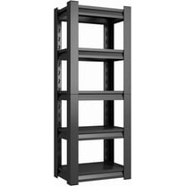 63" H Garage Shelving Unit, Garage Storage Shelves 1600LBS Heavy Duty Shelving, Adjustable 5 Tier Metal Shelving Utility Shelf, Storage Rack for Industrial, Warehouse, Basement (15.7" D*23.6" W*63" H)