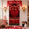 thumbnail image 6 of AuroraX Valentines Day Door Cover 35 x 71 Inch Red Roses Wreath Door Cover Love Romantic Decorative Door Banner Decorations for Home Party Anniversary Indoor Outdoor Valentine'S Day Gifts for Couple, 6 of 6