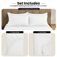 thumbnail image 2 of Lux Decor Queen Sheet Set 6 Piece - Deep Pocket Queen Sheets, Soft Microfiber Bed Sheets Queen, White, 2 of 10