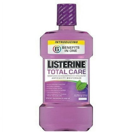 Listerine Total Care 1l Size 33.8z Listerine Total Care Anticavity Mouthwash Fresh Mint 1 Liter