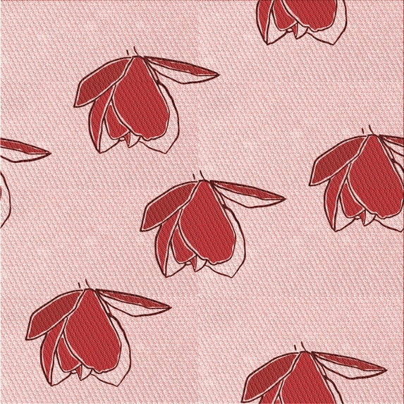 Ahgly Company Indoor Square Patterned Valentine Red Area Rugs, 4' Square