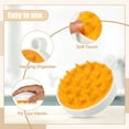 thumbnail image 4 of Unique Bargains Hair Care Hair Scalp Massager Shampoo Brush Orange 3.74"x3.15"x1.77", 4 of 6