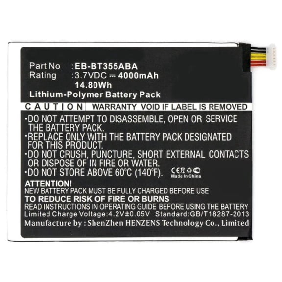 Batteries N Accessories BNA-WB-P5227 Tablets Battery - Li-Pol, 3.7, 4000mAh, Ultra High Capacity Battery - Replacement for Samsung EB-BT355ABE Battery