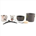 thumbnail image 2 of Camping Pot and Pan Set with Mini Backpacking Stove Cooking Gear for Outdoor Hiking Campfire Green, 2 of 10