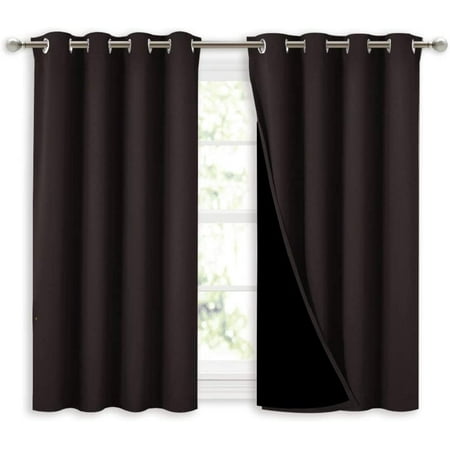 Luo 100 Blackout Window Curtain Panels Heat And Full Light Blocking Ds With Black Liner For Nursery 84 Inches Drop Thermal Insulated Dries White 2 Pieces 52 Wide Each Panel Canada Luo 100 Blackout Window Curtain Panels, Black And White Light Blocking Curtains