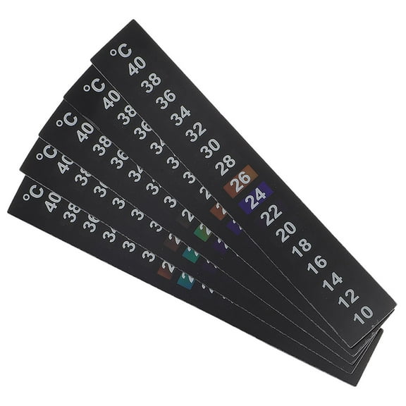HEMOTON 5 pcs Aquarium Thermometer Stickers 10- Stick On Thermometer Strip Stickers