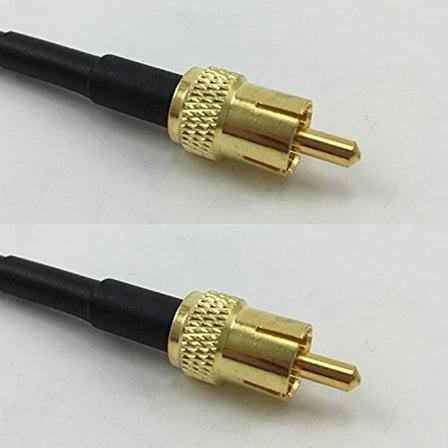 6 inch RGU178 RCA MALE to RCA MALE Pigtail Jumper RF coaxial cable 50ohm High Quality Quick USA Shipping