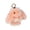 Peach, variant on Soft Cute Bunny Keychain, Artificial Rabbit Fur Plush Fluffy Pom pom Key Ring for Women Backpack, Bag Charm Gift Key Chain