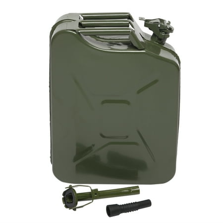 UBesGoo 5 Gallon Emergency Backup Jerry Can with Spout, 20L 0.6mm Cold Rolled Steel Gasoline Petrol Fuel Container Caddy Tank, for Emergency Backup