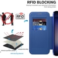 thumbnail image 6 of Allytech Wallet Case for Samsung Galaxy S23 FE with Card Slots & Lens Protector, Compatible with MagSafe, Slim Shockproof Anti-Scratch Clear Back Panel [RFID Blocking] Case - Darkblue, 6 of 8