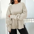 thumbnail image 7 of Women's Sweatshirt Long Sleeve Sweatshirt for Women's Pullover Khaki Sweatshirts Cute Winter Outfits for Women Trendy Clothes, 7 of 7