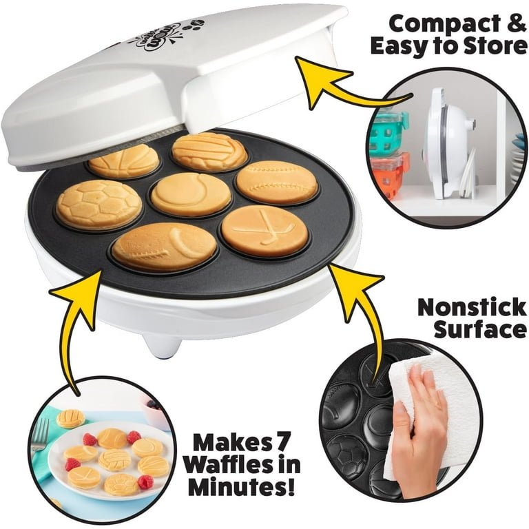 トップス Sound Sports waffle foodie soundsports Sports Waffle Maker- 7 Ball Pancakes- Electric Nonstick Baker