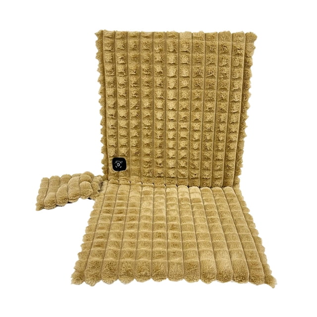Cojín de asiento calefactable con 3 temperaturas ajustables, ligero, multiusos, portátil Caqui