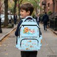 thumbnail image 6 of FUIALDOLG Cartoon Capybara & Axolotl Water Play Pattern Outdoor Backpack with Water Repellent, Adjustable Strap Multi-Pocket 17 Inch School Bookbag for Elementary School Daily Travel Use, 6 of 9