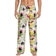 thumbnail image 5 of Mens Pajama Pants, Retro Musical Soft Sleep & Lounge Pants for Men, Cuteness Casual PJ Bottoms Pants with Pockets, 5 of 7