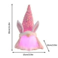 thumbnail image 3 of LSLJS Luminous Easter Gnome Plush Doll, Easter Decorations Cute Sequin Dwarf Stuffed Toys with Rabbit Ear Faceless Bunny Gnome Ornaments with LED Lights Spring Decor Swedish Tomtes Party Favors, 3 of 7
