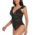 thumbnail image 3 of Fotbe Gamepad Joystick Game Women's Tummy Control Swimsuits Slimming One Piece Bathing Suit Ruffle Wrap V Neck Swimwear-, 3 of 8