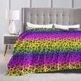 thumbnail image 4 of KLL Fleece Blanket Plush Throw Blanket Animal Paw Rainbow ,Soft Fuzzy Cozy Flannel Blanket for Couch Sofa Bed.(60"x50" ), 4 of 7