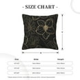 thumbnail image 4 of ZNDUO Square Home Decorative Throw Pillows, Corduroy Golden Line Floral Graffiti Pattern Couch Pillows, Throw Pillows for Bed, 18"x18", 4 of 8