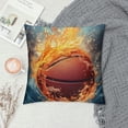 thumbnail image 2 of Nawypu  Home Décor Super Soft Short Plush Square Throw Pillow Case Sofa Cushion Cover with Invisible Zipper No Insert- Basketball Theme, 2 of 5