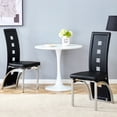 thumbnail image 3 of Noble House Modern Minimalist 2-Piece Dining Chair Set - Black Saddleback, 3 of 10