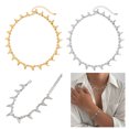 thumbnail image 2 of Alloy Tooth Necklace Gold Silver Color Option Fashion Wristlet Neckchain Jewelry Gift For Him Her, 2 of 9