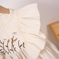 thumbnail image 6 of Edvintorg Cute Summer Dresses Toddler Girl Clothes Floral Print Flying Sleeve Round Neck Casual Dress Beach Vacation Clothes for Kids 0-6 Years, 6 of 7