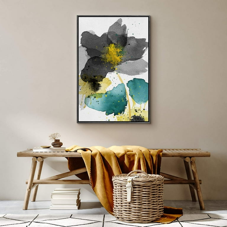 Large Floral Painting Framed Canvas Wall Art