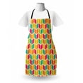 thumbnail image 3 of Chevron Apron, Energetic Colorful Geometry Chevron Stripes Pattern Hipster Fashion Design Art, Unisex Kitchen Bib with Adjustable Neck for Cooking Gardening, Adult Size, Multicolor, by Ambesonne, 3 of 4