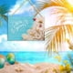thumbnail image 5 of Hawaii Square Wooden Hanger Summer Beach Theme Welcome Door Decoration Hanger Starfishs Door Sign, 5 of 7