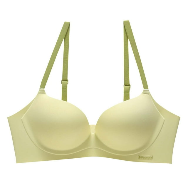 Wancir Bras for Women 2025 New Women's Solid Color Seamless Underwear without Steel Rims Detachable Chest Sagging Wave Pattern Bra