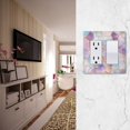 thumbnail image 5 of Yayeee Rocker Switch Wall Plate 3-Gang 6.5"x4.6" Home Decorative Outlet Cover, Watercolor Marble Pattern, 5 of 6