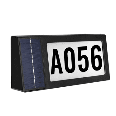 1 x Solar Address Sign-Black