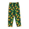 thumbnail image 4 of Naloa Pineapples with Palm Leaves Print Women’s Ultra-Soft Comfy Pajama Lounge Pants with Pockets & Drawstring, 4 of 8