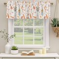 thumbnail image 2 of Pink Spring Easter Curtain Valances for Windows, Kitchen Valance Window Treatments Panel 2 Pack, Bunny Carrots Eggs Floral Botanical Rod Pocket Short Curtains for Bathroom Bedroom 60 x 18 Inch, 2 of 8