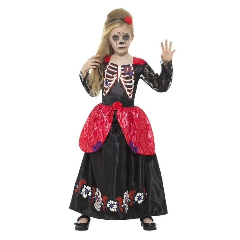 Deluxe Day Of The Dead Girl Costume Adult Black Deluxe Day Of The Dead Girl Costume Adult Black