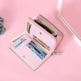 thumbnail image 3 of Cartera corta para niña, bolso de mano, tarjetero de PU, monedero, bolso de mujer con dos pliegues, 3 of 6