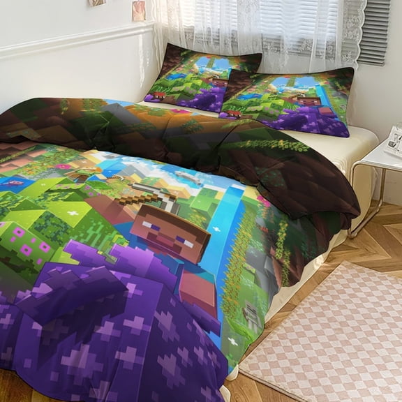 Fortnite Bedding Sets Twin Queen King Size Game Printed Bed Set 3Pcs Duvet Cover Bedroom Decor for Boys Girls Adult Gift 1Comforter 2 Pillowcases